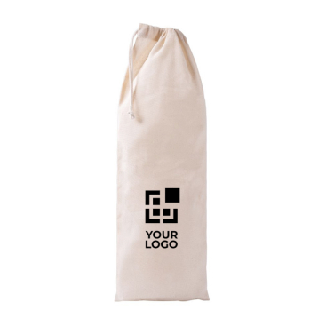 Saco para pão tipo baguete de algodão reciclado com fecho de cordão