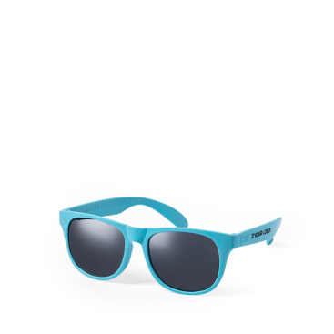 Óculos de sol feitos de cana de trigo com lentes pretas UV400