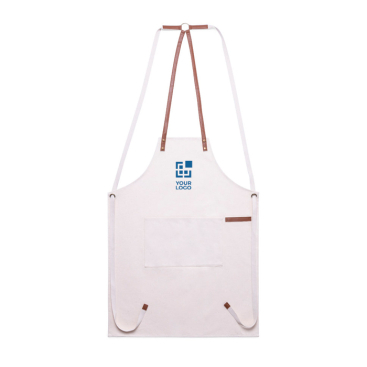 Avental de algodão canvas com tiras de polipele ajustáveis 340 g/m2