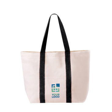 Saco de algodão de praia com bolso e fecho magnético 280 g/m2 Eco Beach