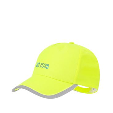 Boné fluorescente para criança de poliéster com fecho de velcro
