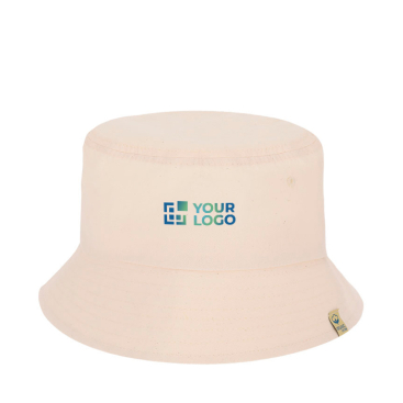 Chapéu estilo bob de algodão 100% orgânico de cor natural