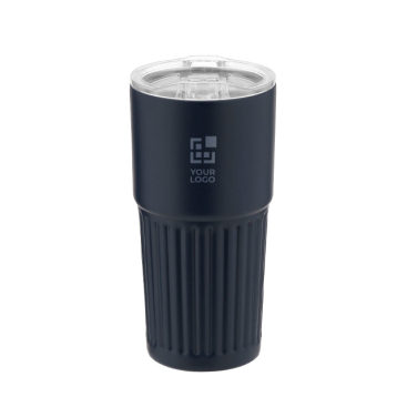 Copo de aço inoxidável reciclado de design em relevo 500 ml