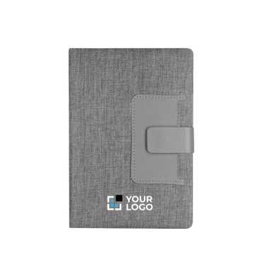 Caderno de rPET com bolso para cartões, folhas A5 pautadas