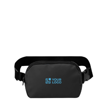 Bolsa de cintura de PU de um compartimento principal e alça ajustável
