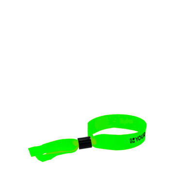 Pulseira para eventos de poliéster com fecho de segurança ajustável