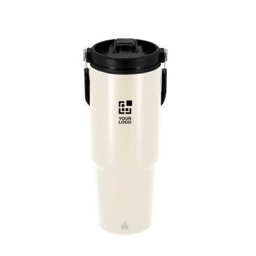 Garrafa de aço inox reciclado com pega a condizer 900 ml