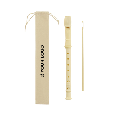 Flauta desmontável em 3 partes de plástico com bolsa non-woven