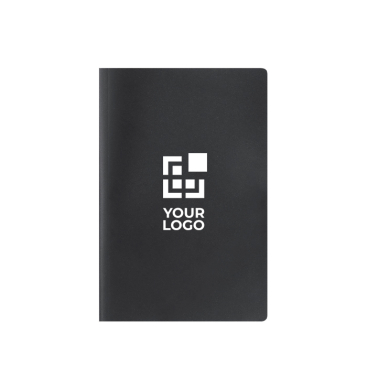 Caderno de capa macia de cartão e folhas recicladas pautadas A5