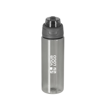 Garrafa translúcida com sistema de bebida duplo e pega dobrável