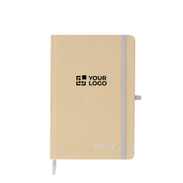 Caderno de cartão reciclado de capa dura, folhas pautadas A5