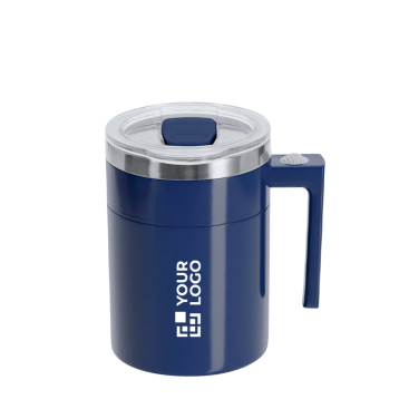 Caneca misturadora de aço inoxidável com tampa deslizante 400 ml