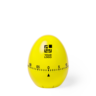 Temporizador personalizável em forma de ovo cor amarelo