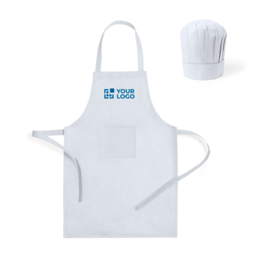 Conjunto de avental e chapéu de cozinha de non-woven para crianças