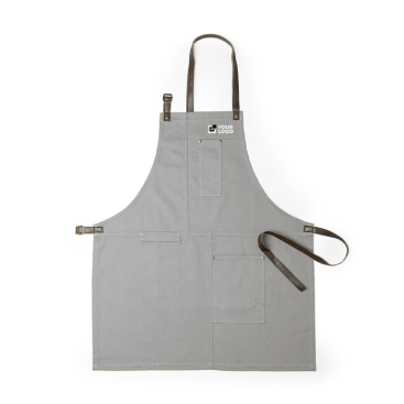 Avental de algodão canvas com vários bolsos 340 g/m2
