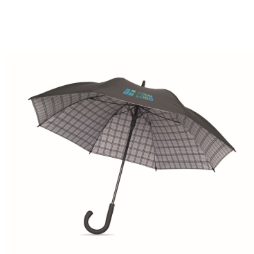 Guarda-chuva corta-vento pongee padrão xadrez interior Ø58