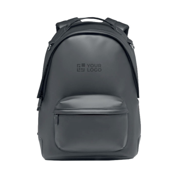 Mochila para laptop de couro sintético com bolso frontal de 15''