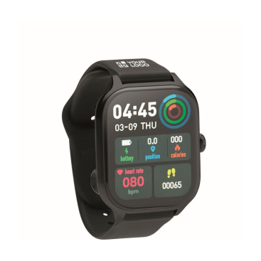Smartwatch ecrã tátil e bracelete silicone iOS e Android