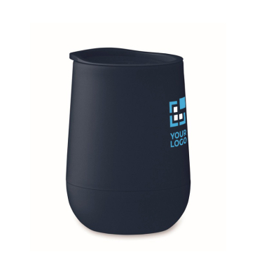 Copo takeaway de parede dupla, fecho deslizante na tampa 300ml