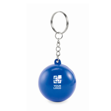 Porta-chaves com anti-stress em forma de bola em várias cores