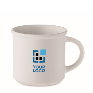 Caneca monocromática de cor mate com borda superior 300 ml