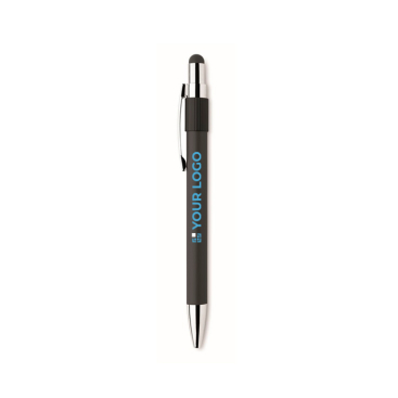 Caneta anti-stress com spinner na parte superior, tinta azul