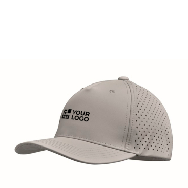 Boné de poliéster com ilhós de ventilação e hidrorrepelente