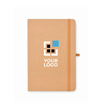Caderno de folhas lisas, notas adesivas, porta-cartões no interior A5