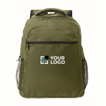 Mochila para portátil com bolsos dianteiros e laterais 15''