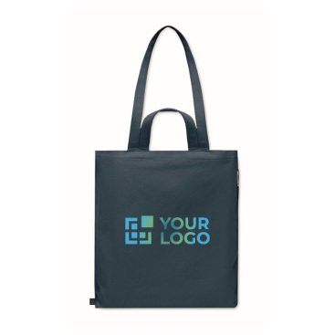 Saco de compras de asas curtas com bolso lateral 380 g/m2