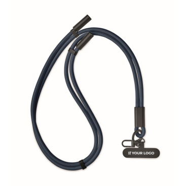 Lanyard para telemóvel com cabo de carga e transferência de dados