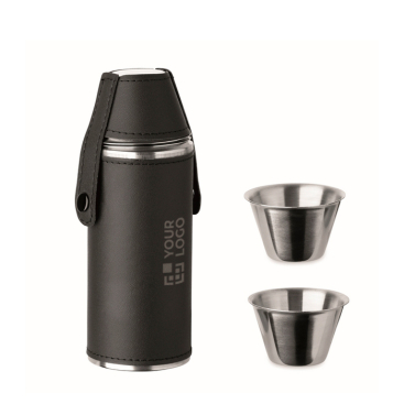 Cantil de aço inoxidável com 2 copitos 230 ml e 20 ml