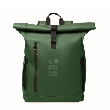 Mochila de fecho roll-top para portátil com manga para trolley 15''
