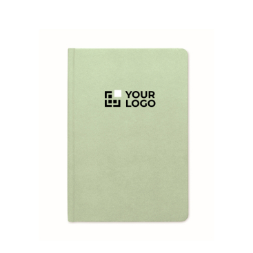 Caderno feito de cana-de-açúcar com capa dura, folhas A5 pautadas