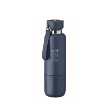 Garrafa isotérmica com tira e copo na parte inferior 500 ml