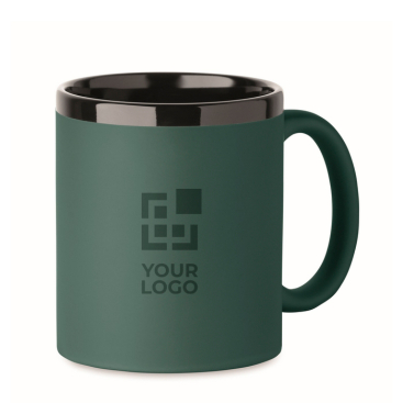 Caneca de cerâmica com revestimento de toque macio colorido 300 ml