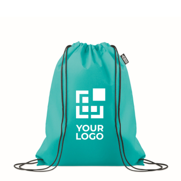 Saco-mochila de cordão de rPET non-woven 80 g/m2