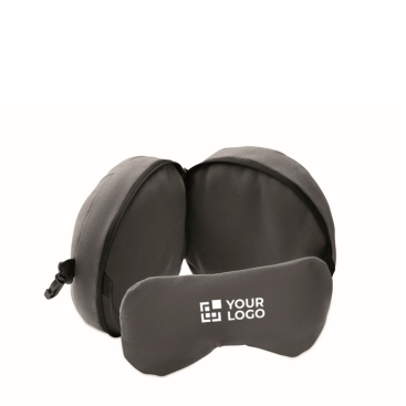 Almofada de viagem 2 em 1 com máscara de dormir incluída