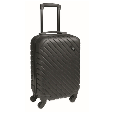 Trolley de plástico duro com compartimento principal e 4 rodas