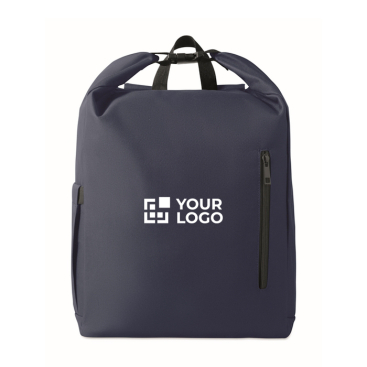 Mochila roll-top rPET para portátil com bolso lateral elástico 15''