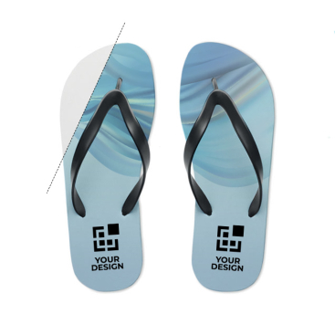 Chinelos personalizados sublimados pretos, tamanho 4043 Beach Sublim