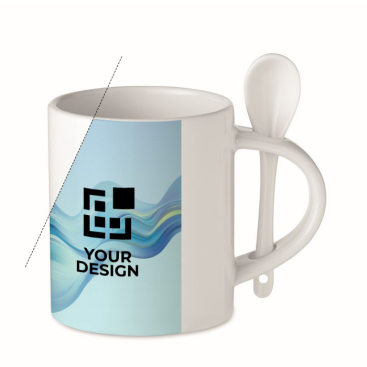 Caneca com impressão a cor bem garrida com colher 300ml Sublim Spoon