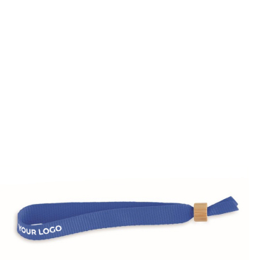 Pulseiras de tecido personalizadas de poliéster fecho de bambu Entry