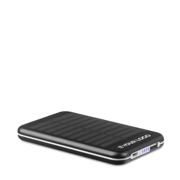 Powerbank promocional solar 4000 mAh cor preto