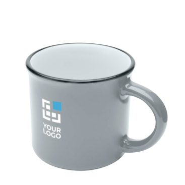 Caneca de cerâmica vintage com exterior preto 240 ml