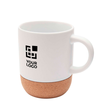 Caneca de cerâmica em acabamento mate e base de cortiça 300 ml