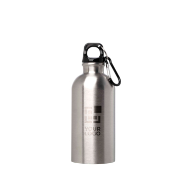 Garrafa de aço inoxidável reciclado com mosquetão 400 ml