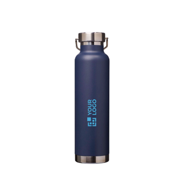 Garrafa de aço inox reciclado de parede dupla e tampa de rosca 650 ml