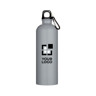 Garrafa de aço inoxidável reciclado mate com mosquetão 750 ml