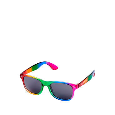 Óculos de sol retro com cores em arco-íris e proteção UV400